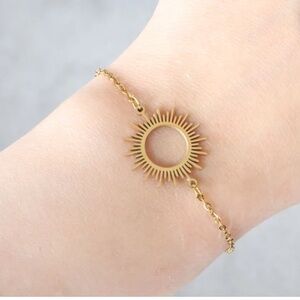 Sunshine Bracelet | Sun Waterproof Jewelry 18k Gold Plated Tarnish resistant